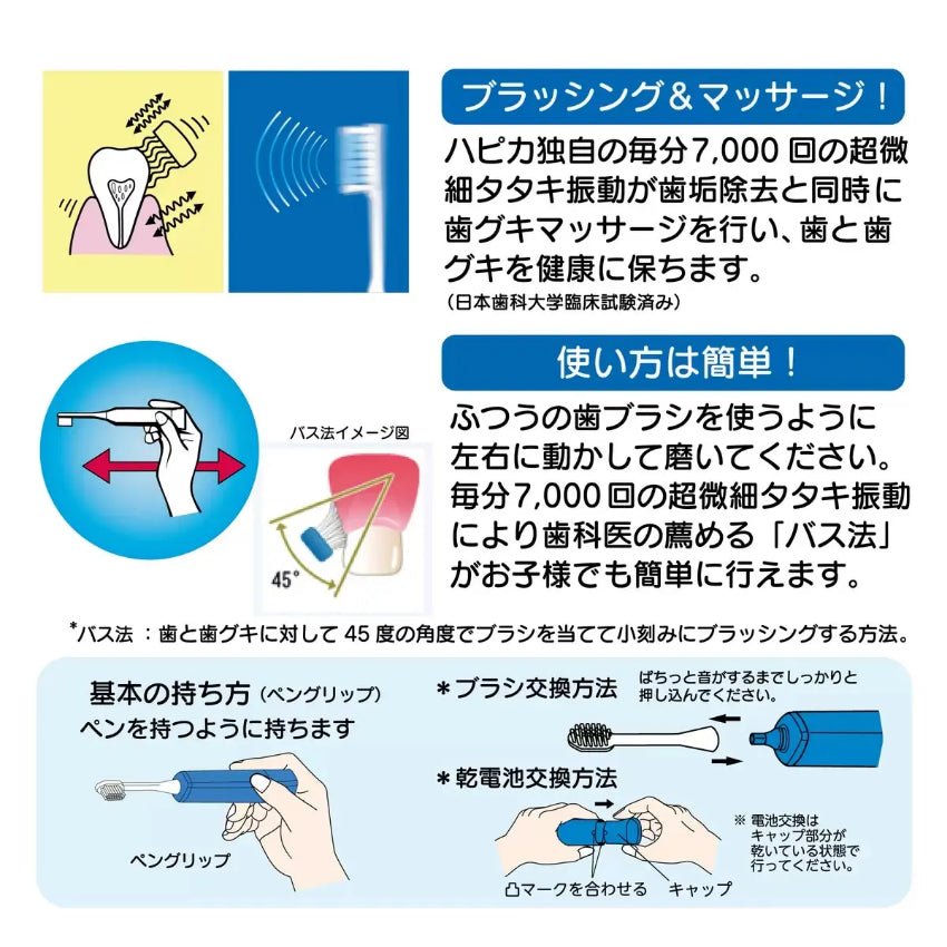 Kouriten [現貨] 日本製造 兒童電動牙刷本體 +6 支替換刷頭 image 5
