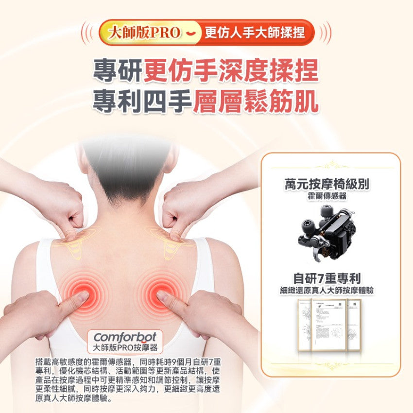 Kouriten [限時預購] Comforbot大師版PRO 4D+揉捏捶按熱敷舒通肌勞筋膜深層放鬆按摩器 image 4