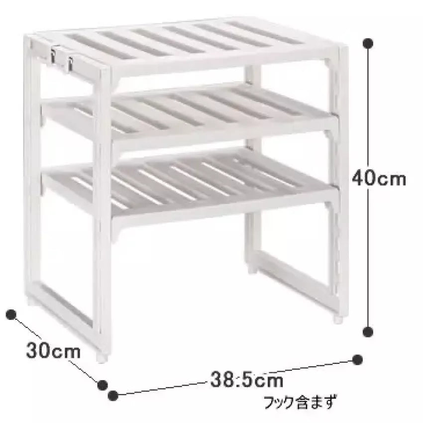Kouriten [現貨] 日本製造 Arrange Free 組裝式水槽下三層儲物架 image 3