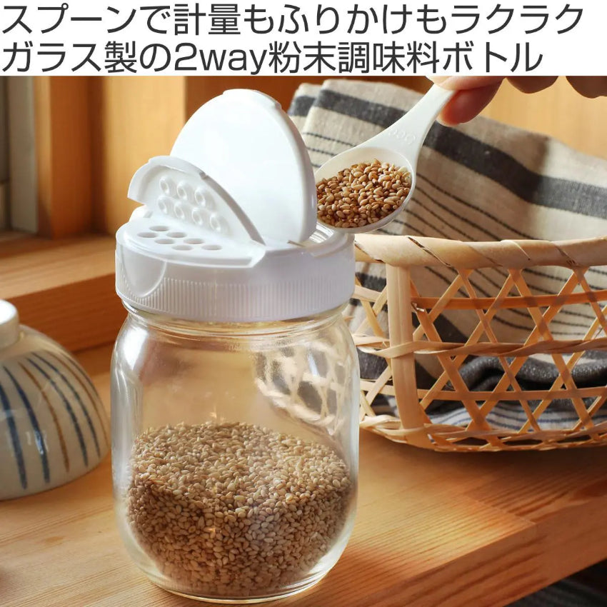 Kouriten [現貨] 純日本製造 星硝 2Way 玻璃雙開口調味料保存瓶 image 4
